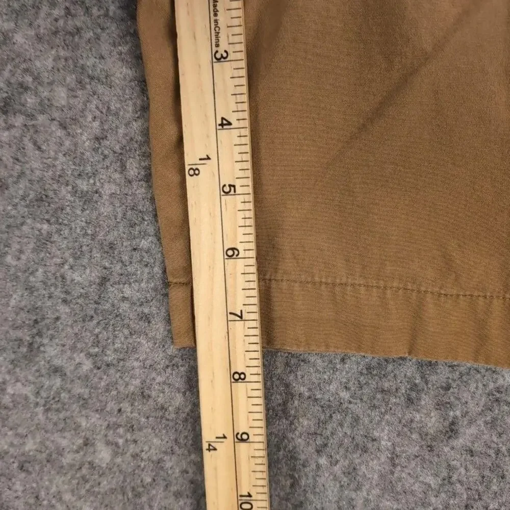 Orvis Shorts Mens 38 Beige Cargo 7 Inch Cotton Adjustable Waist Utility Outdoor